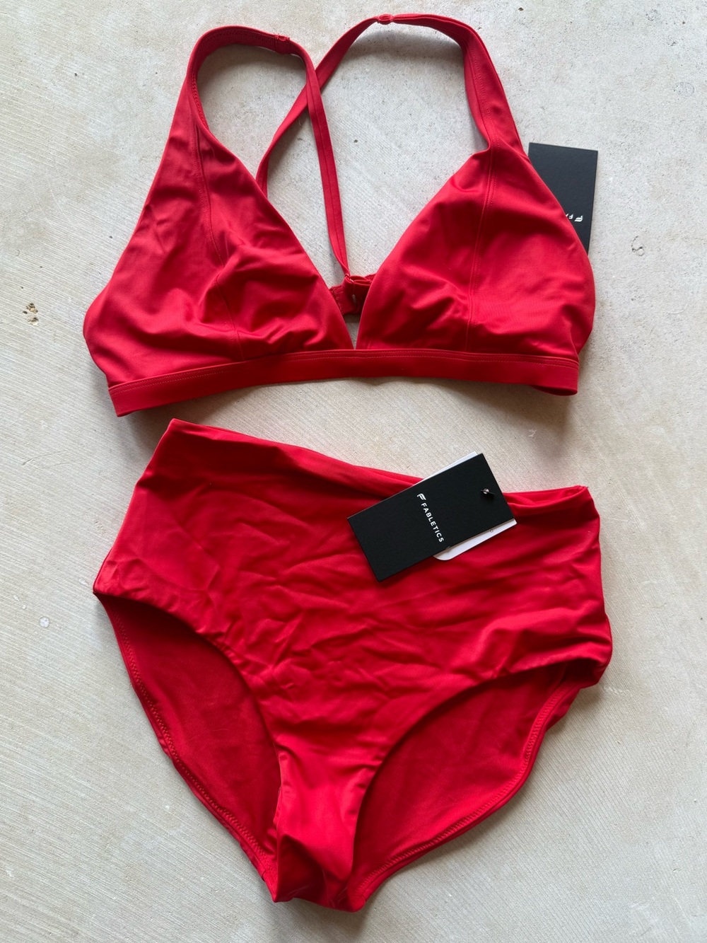 Fabletics Red High-Waist Bikini Set